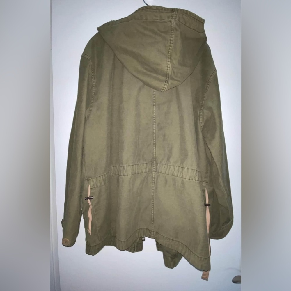 Free People Joshua Tree Utility Cargo Jacket hooded oversized 100% cotton canvas - Picture 9 of 11